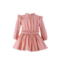 Miranda Vestido Infantil Rosa Palo .